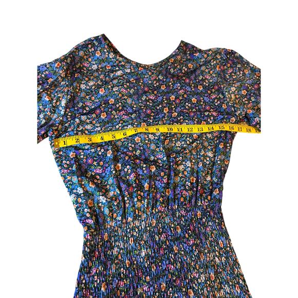Sandro Pinelle Blue Floral Dress - Size 38 - Picture 5 of 15